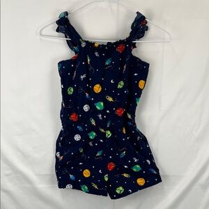 Gymboree - Girl’s Romper -One Piece -Shorts - Outer Space - Navy - Sleeveless -7
